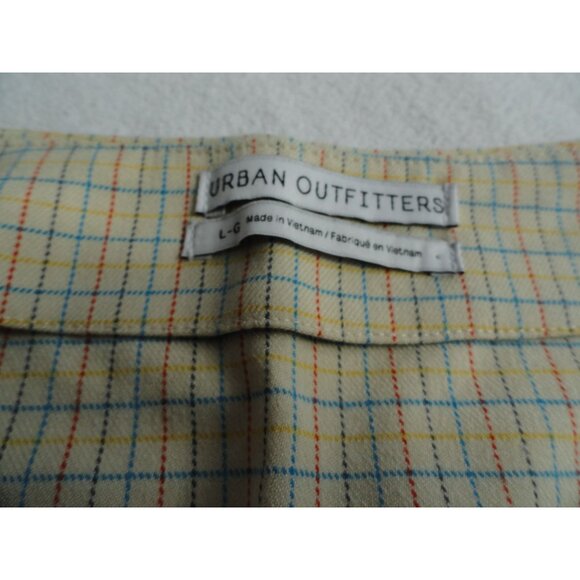 Urban Outfitters UO Cream Betty Double Notched Mini Skirt - Size L Large - Picture 4 of 6